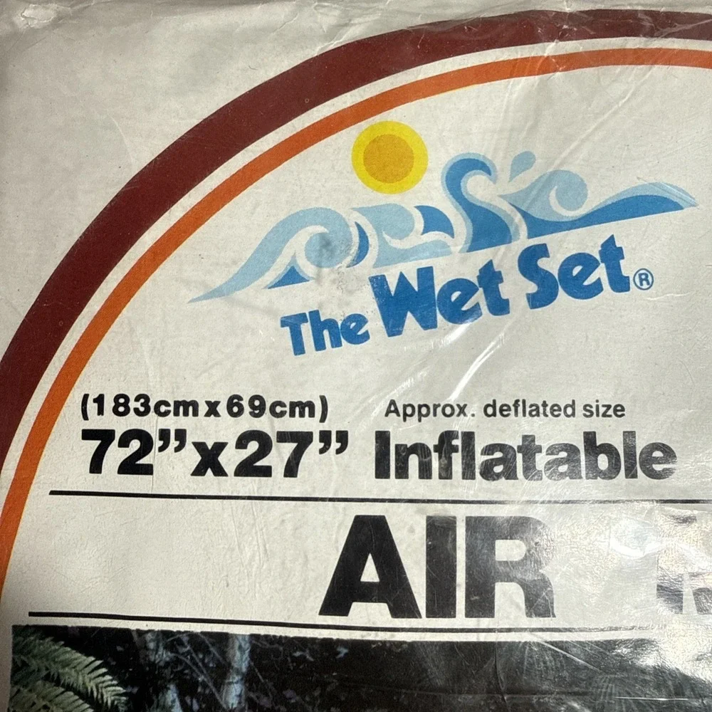Vintage Original 1984 Wet Set Inflatable Vinyl Air Mat Pool Float 72